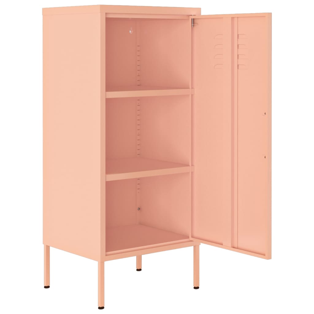 vidaXL Lagerschrank Rosa 42,5x35x101,5 cm Stahl