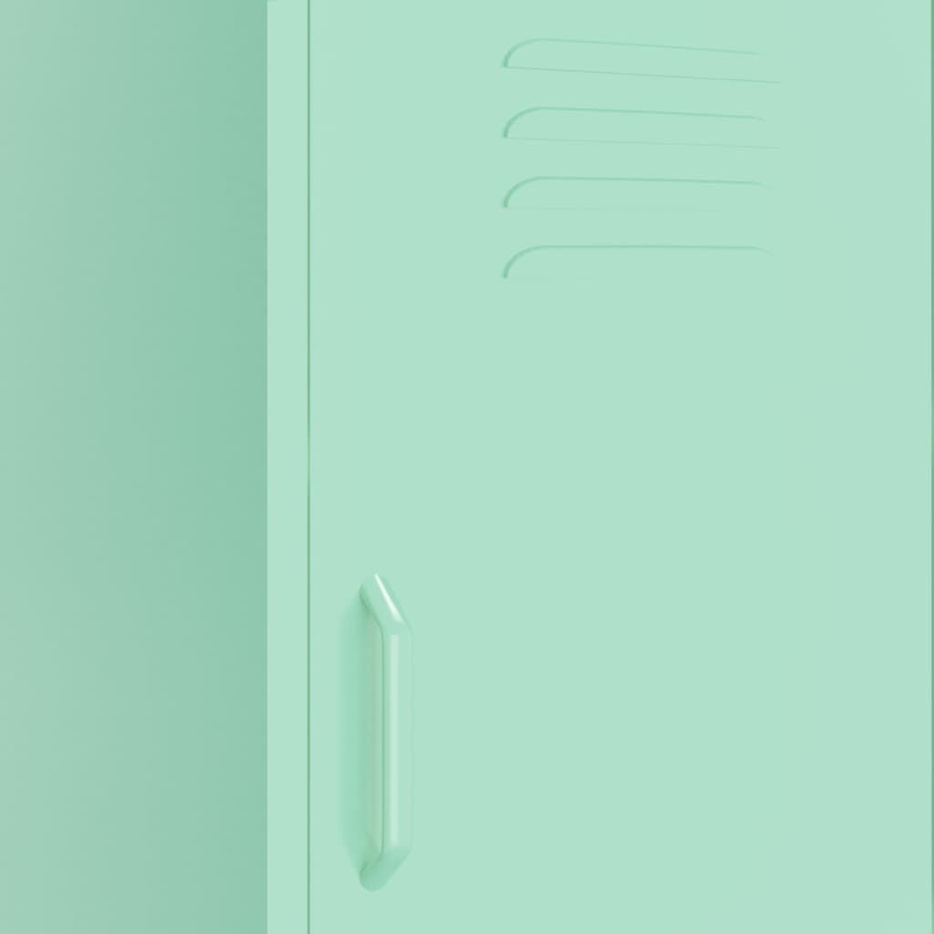 vidaXL Lagerschrank Minzgrün 42,5x35x101,5 cm Stahl