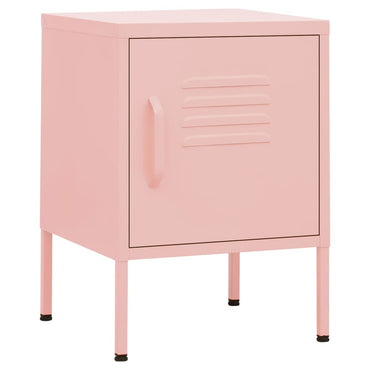 vidaXL Table de chevet rose 35x35x51 cm acier