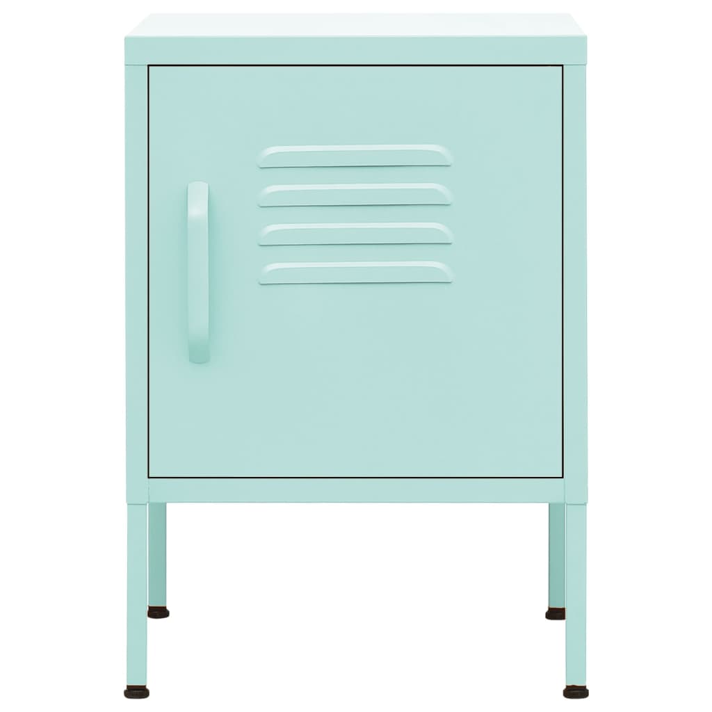 vidaXL Table de chevet Vert menthe 35x35x51 cm Acier