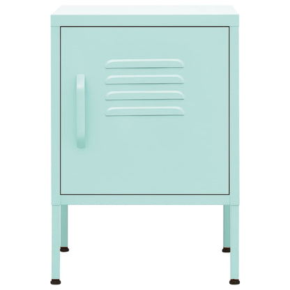 vidaXL Table de chevet Vert menthe 35x35x51 cm Acier