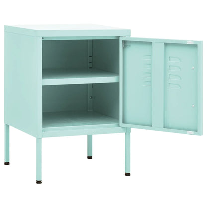 vidaXL Table de chevet Vert menthe 35x35x51 cm Acier