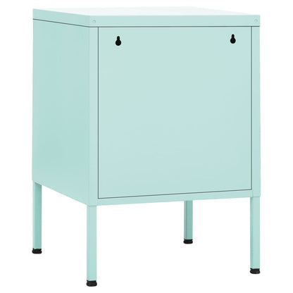 vidaXL Table de chevet Vert menthe 35x35x51 cm Acier
