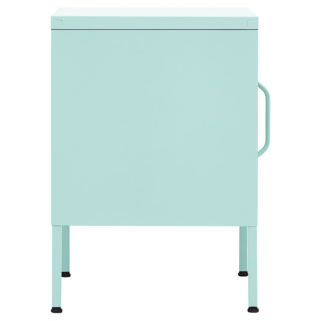vidaXL Table de chevet Vert menthe 35x35x51 cm Acier