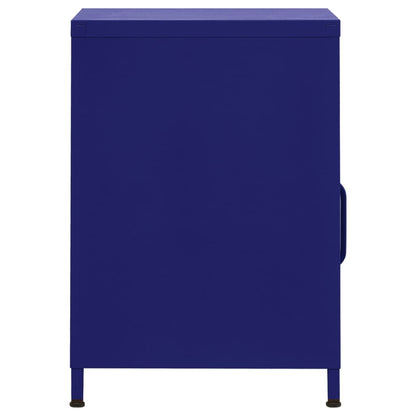vidaXL Nachttisch Marineblau 35x35x51 cm Stahl