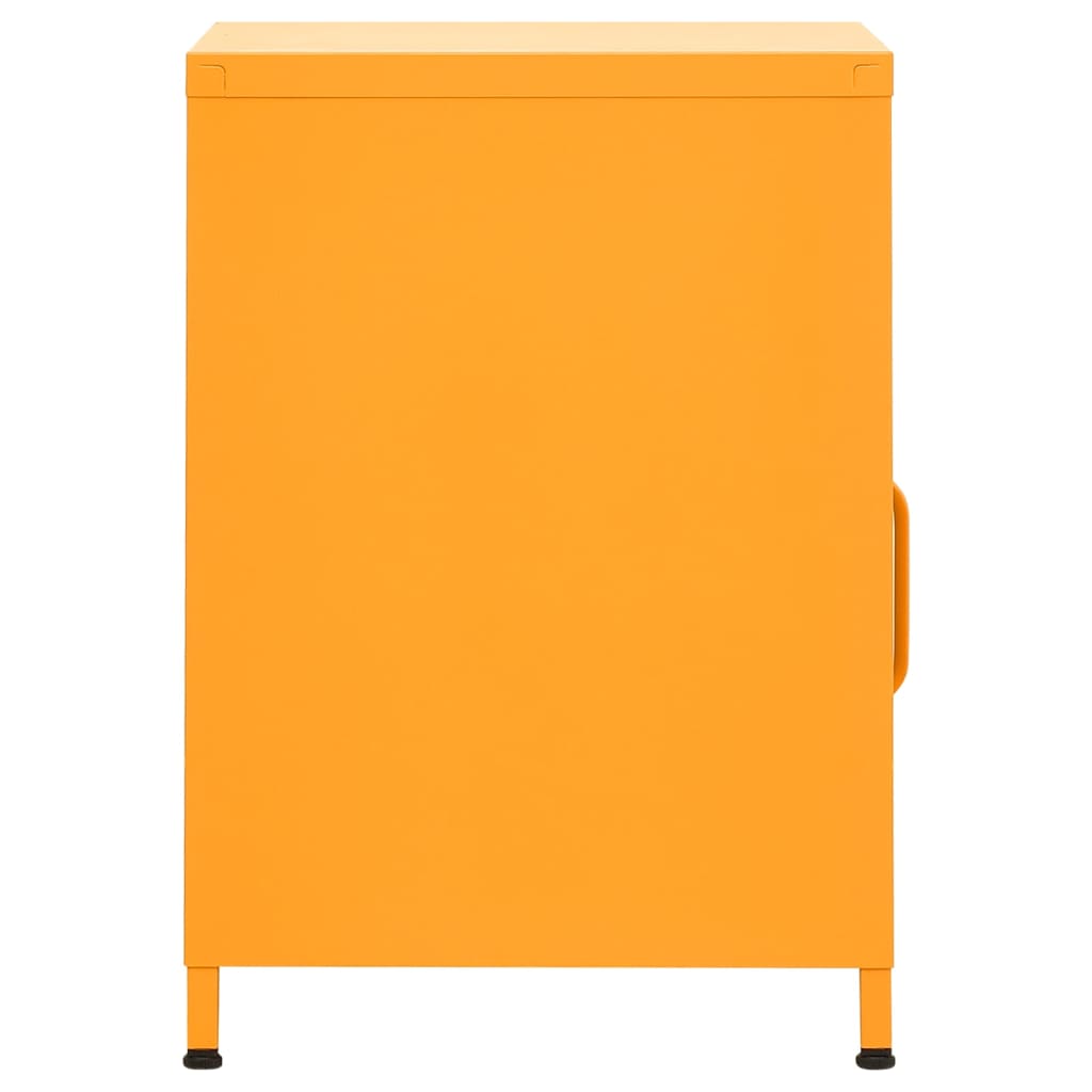 vidaXL Table de chevet jaune moutarde 35x35x51 cm acier