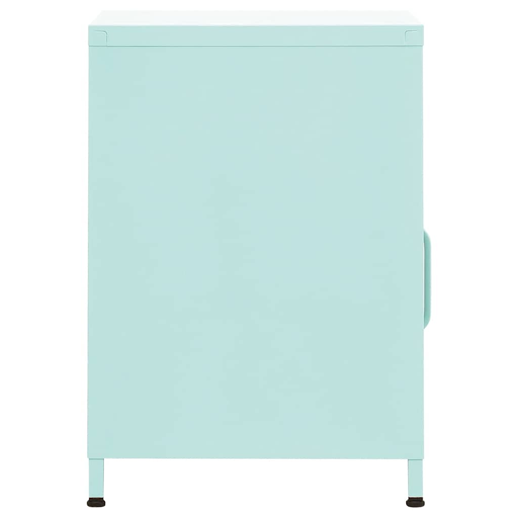vidaXL Table de chevet Vert menthe 35x35x51 cm Acier
