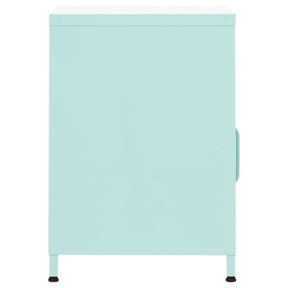 vidaXL Table de chevet Vert menthe 35x35x51 cm Acier