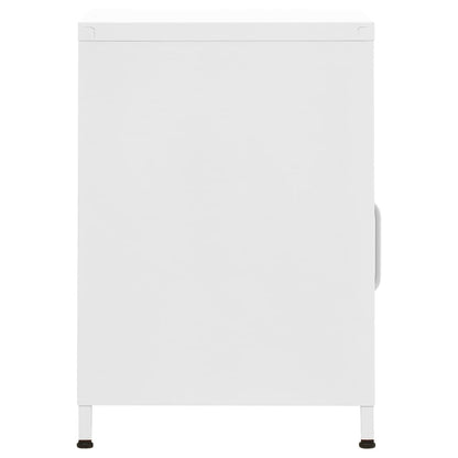 vidaXL Table de chevet blanc 35x35x51 cm acier