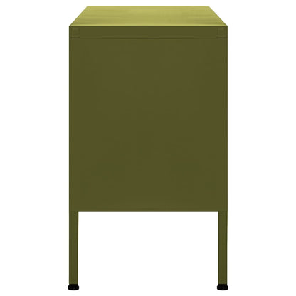 vidaXL TV-Schrank Olivgrün 105x35x50 cm Stahl