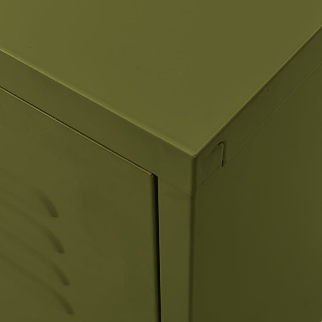 vidaXL TV-Schrank Olivgrün 105x35x50 cm Stahl