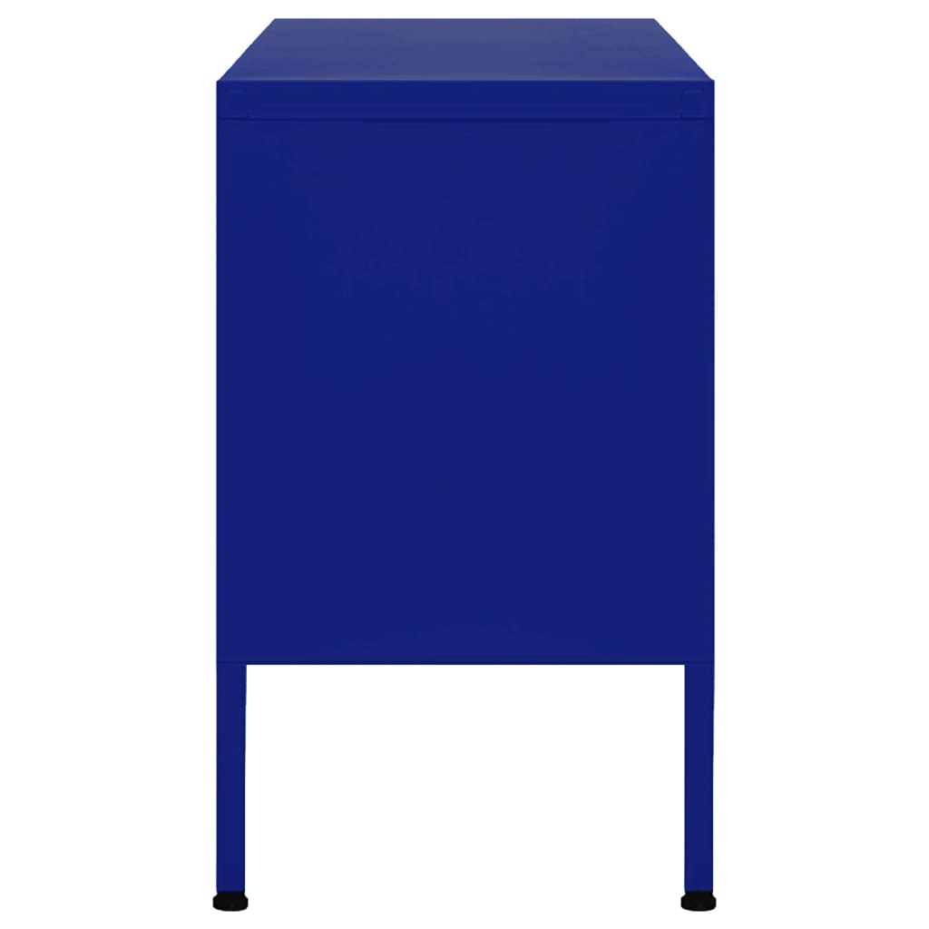 vidaXL TV-Schrank Marineblau 105x35x50 cm Stahl