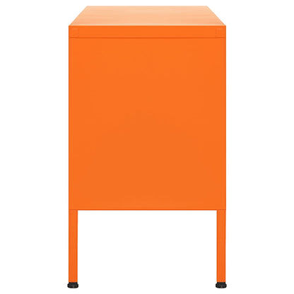 vidaXL Meuble TV Orange 105x35x50 cm Acier