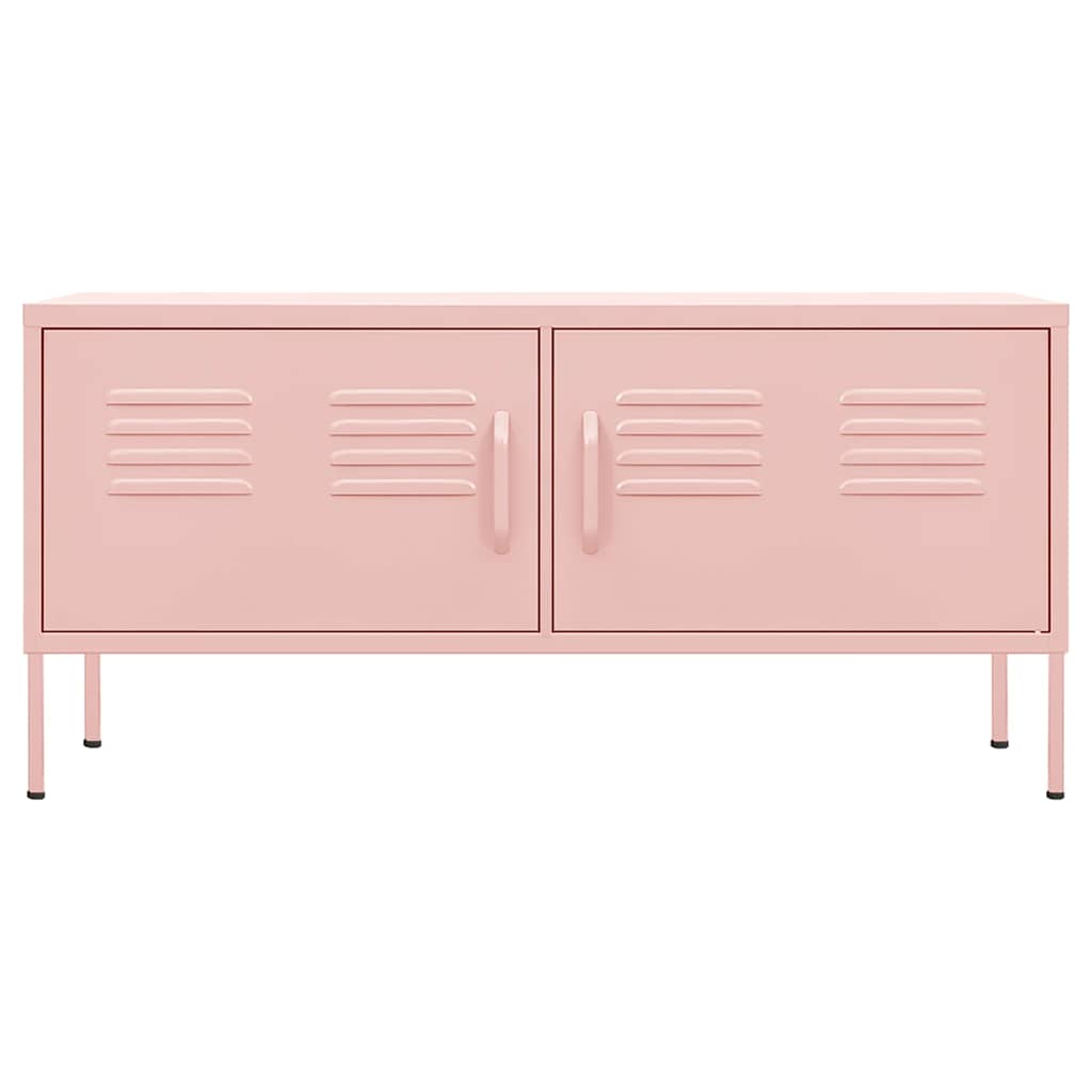 TV-Schrank Rosa 105x35x50 cm Stahl