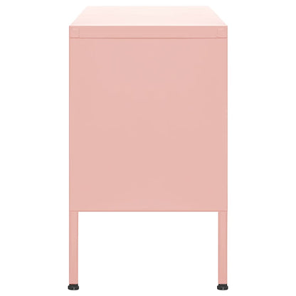 vidaXL TV-Schrank Rosa 105x35x50 cm Stahl
