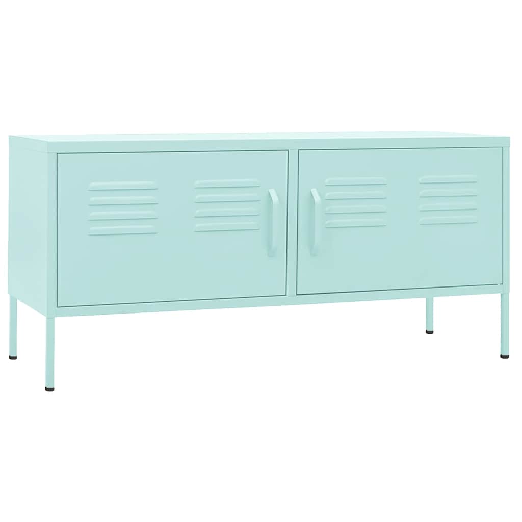 Meuble TV vidaXL vert menthe 105x35x50 cm acier