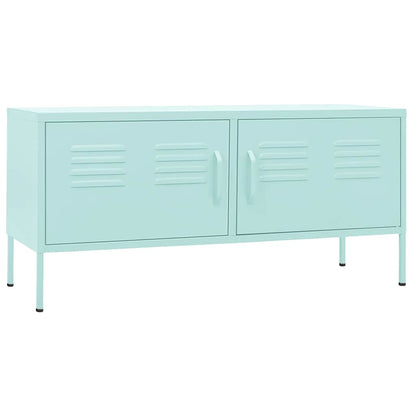 Meuble TV vidaXL vert menthe 105x35x50 cm acier