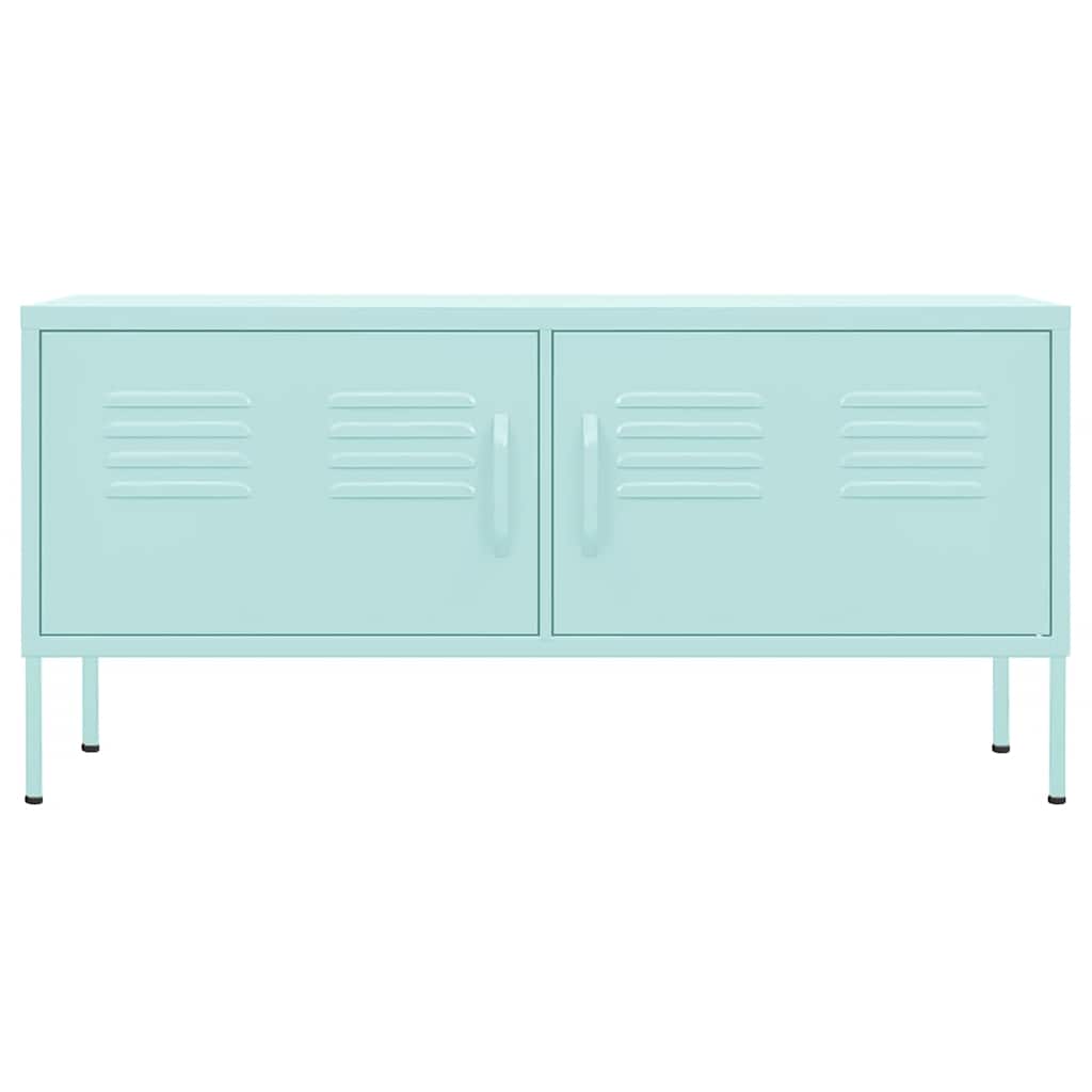 Meuble TV vidaXL vert menthe 105x35x50 cm acier