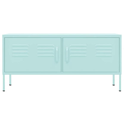 Meuble TV vidaXL vert menthe 105x35x50 cm acier