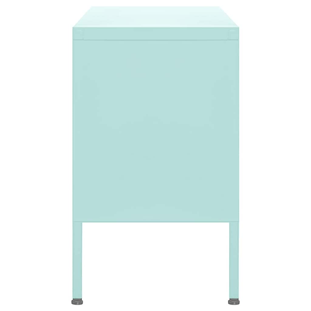 Meuble TV vidaXL vert menthe 105x35x50 cm acier