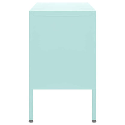 Meuble TV vidaXL vert menthe 105x35x50 cm acier