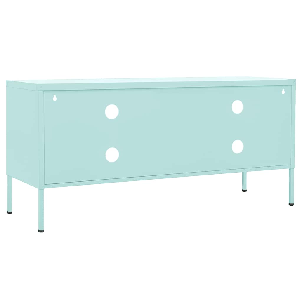 Meuble TV vidaXL vert menthe 105x35x50 cm acier