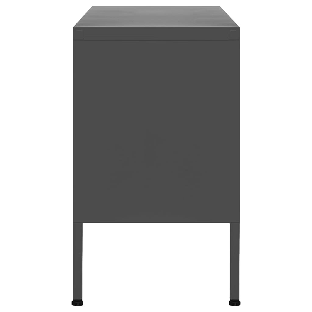 vidaXL TV-Schrank Anthrazit 105x35x50 cm Stahl