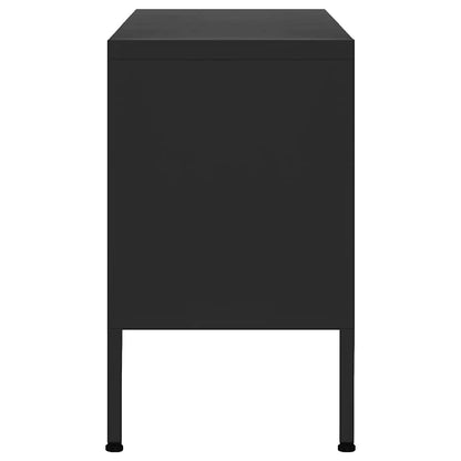 vidaXL TV-Schrank Schwarz 105x35x50 cm Stahl