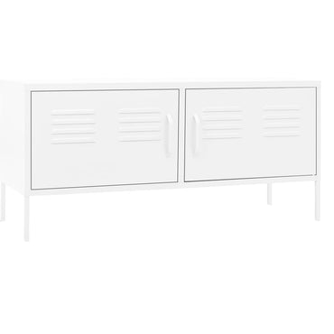 vidaXL TV-Schrank Weiß 105x35x50 cm Stahl