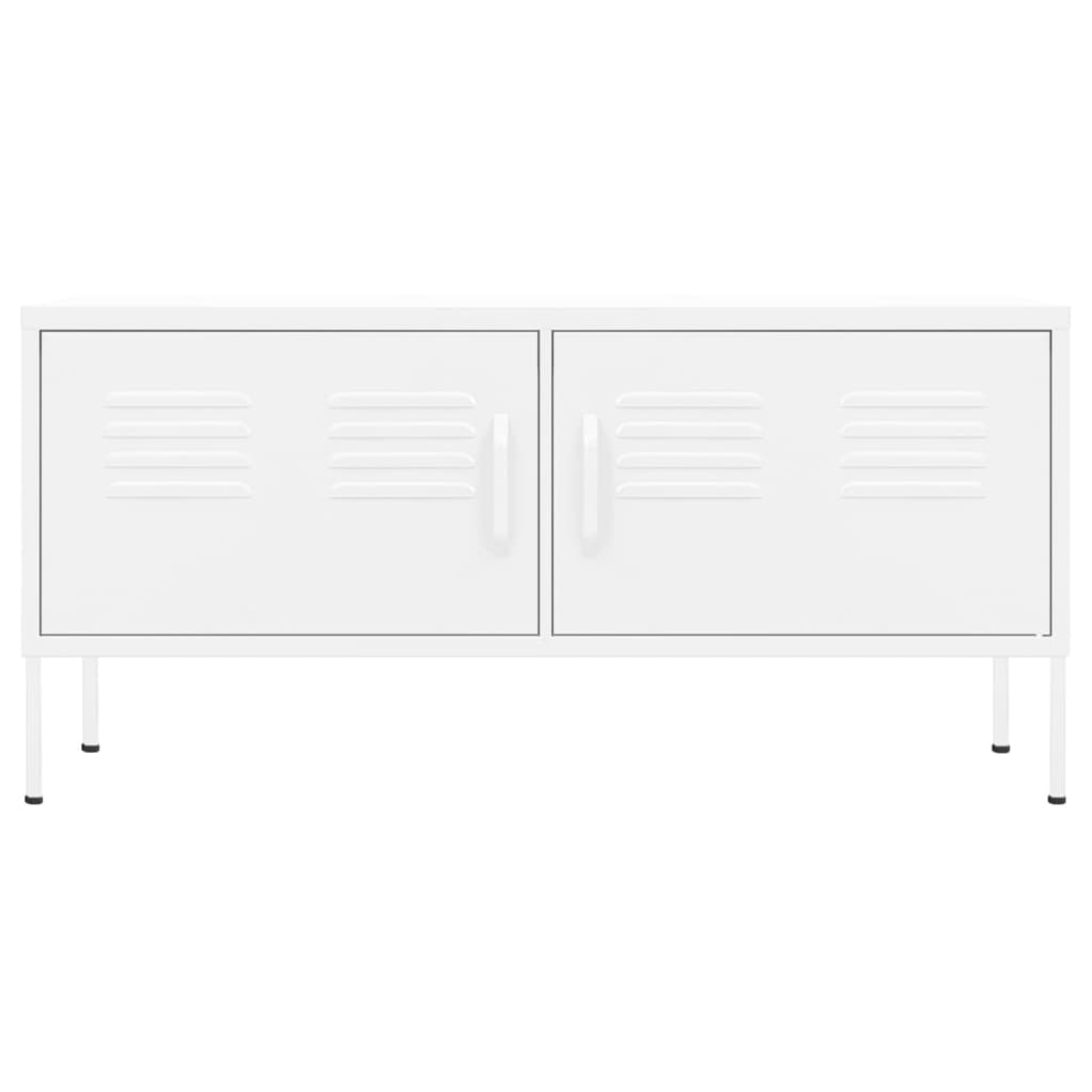 vidaXL TV-Schrank Weiß 105x35x50 cm Stahl