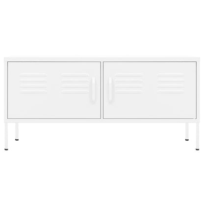 vidaXL TV-Schrank Weiß 105x35x50 cm Stahl