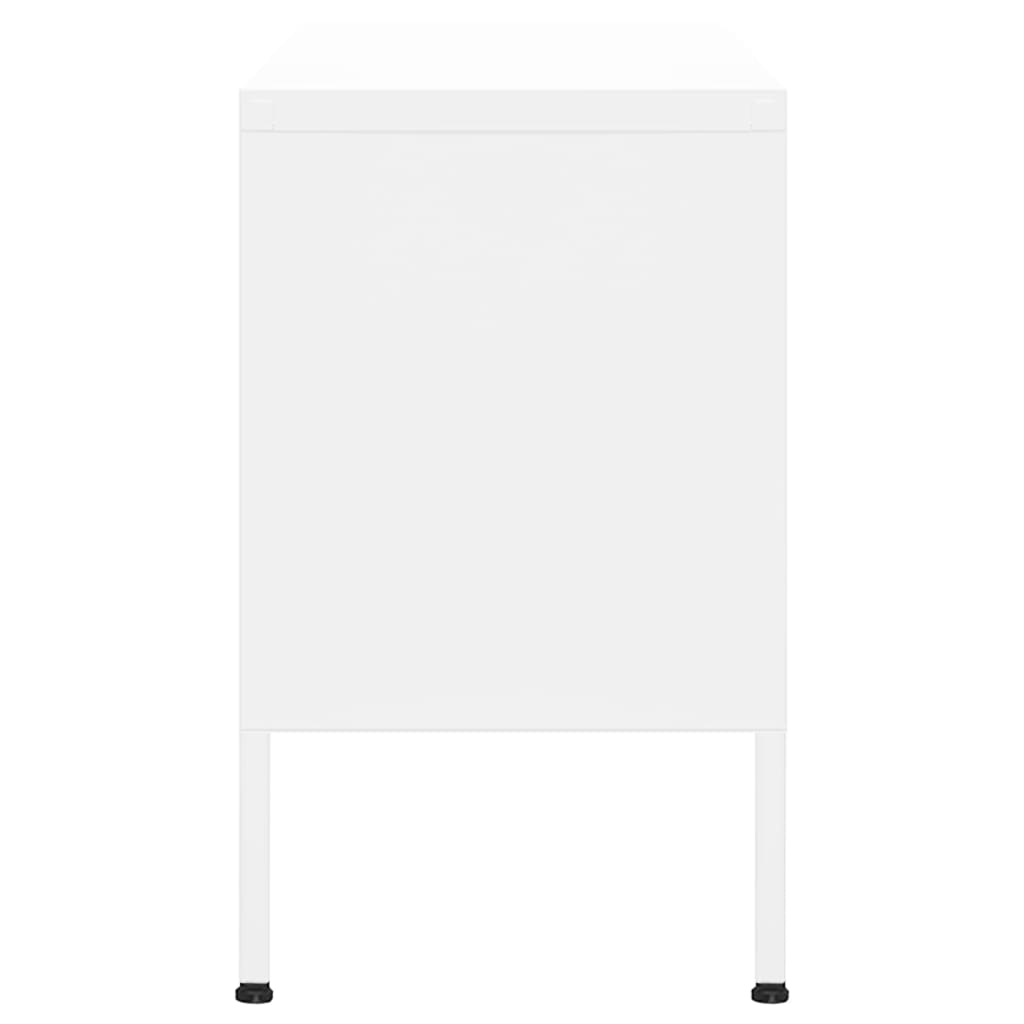 vidaXL TV-Schrank Weiß 105x35x50 cm Stahl