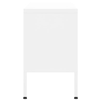 vidaXL TV-Schrank Weiß 105x35x50 cm Stahl