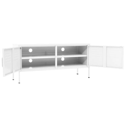 vidaXL TV-Schrank Weiß 105x35x50 cm Stahl