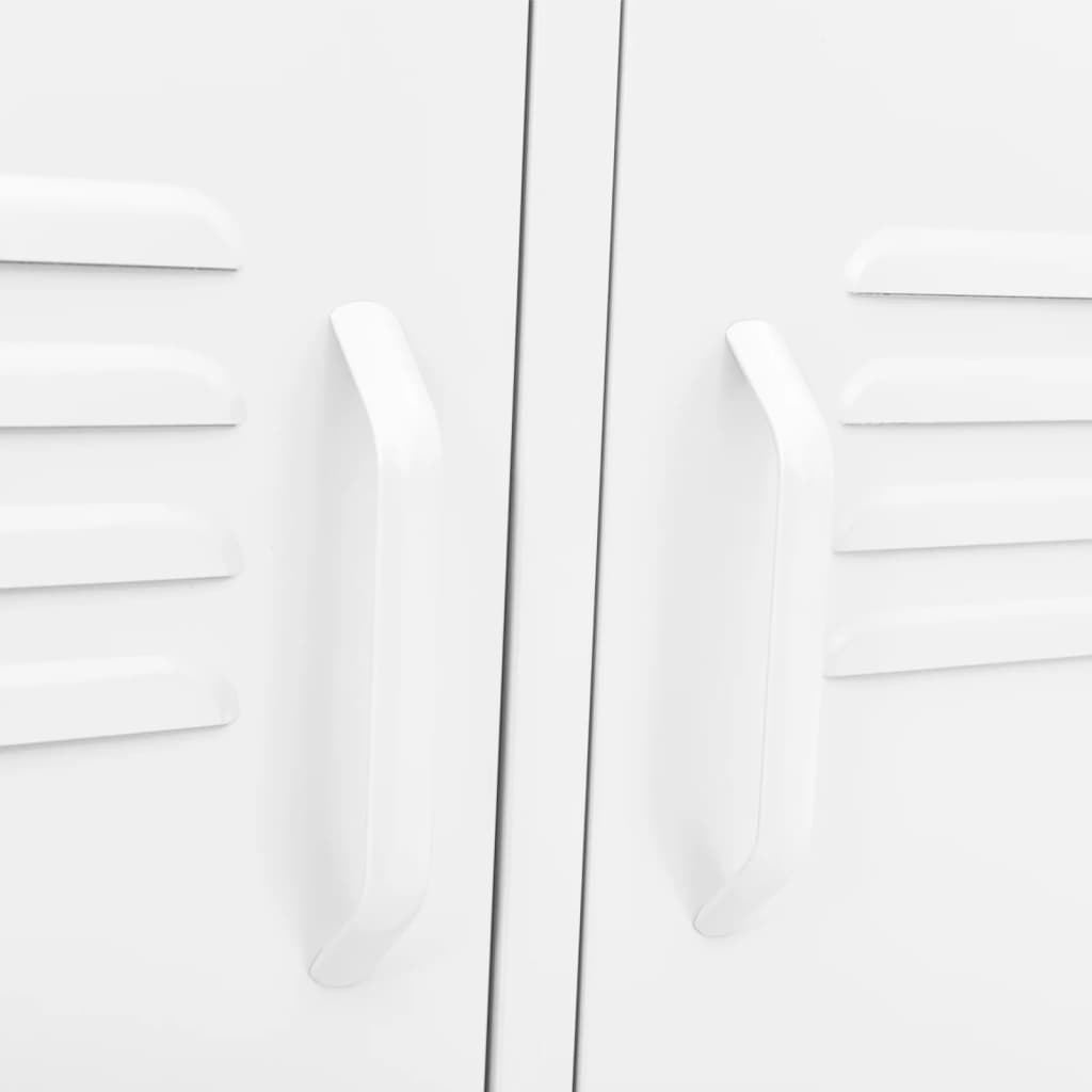 vidaXL TV-Schrank Weiß 105x35x50 cm Stahl
