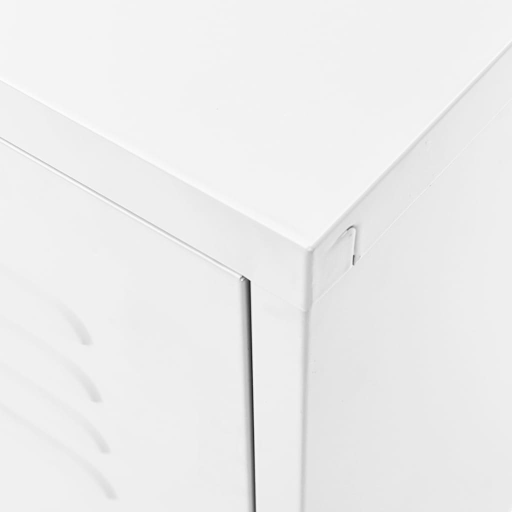 vidaXL TV-Schrank Weiß 105x35x50 cm Stahl