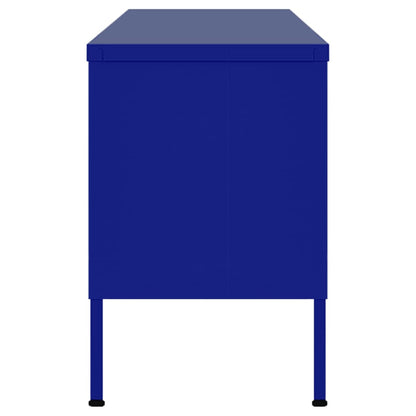 vidaXL TV-Schrank Marineblau 105x35x50 cm Stahl
