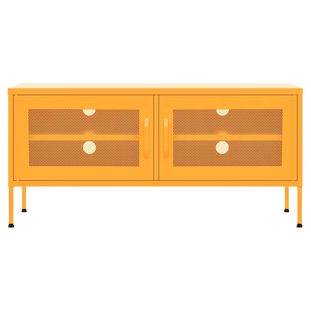 vidaXL TV-Schrank Senfgelb 105x35x50 cm Stahl