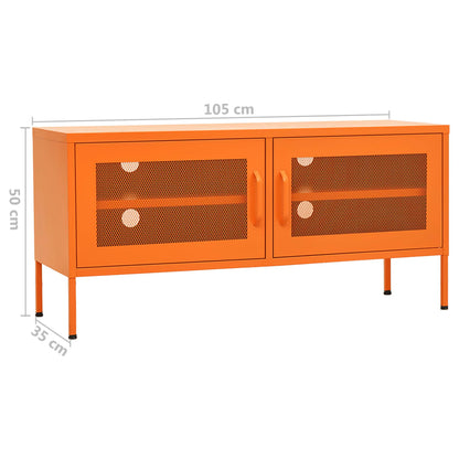vidaXL TV-Schrank Orange 105x35x50 cm Stahl