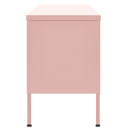 vidaXL Meuble TV rose 105x35x50 cm acier