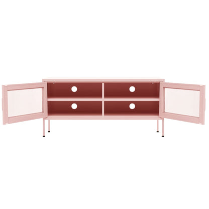 vidaXL Meuble TV rose 105x35x50 cm acier