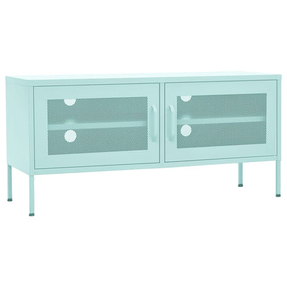 vidaXL Meuble TV Vert Menthe 105x35x50 cm Acier