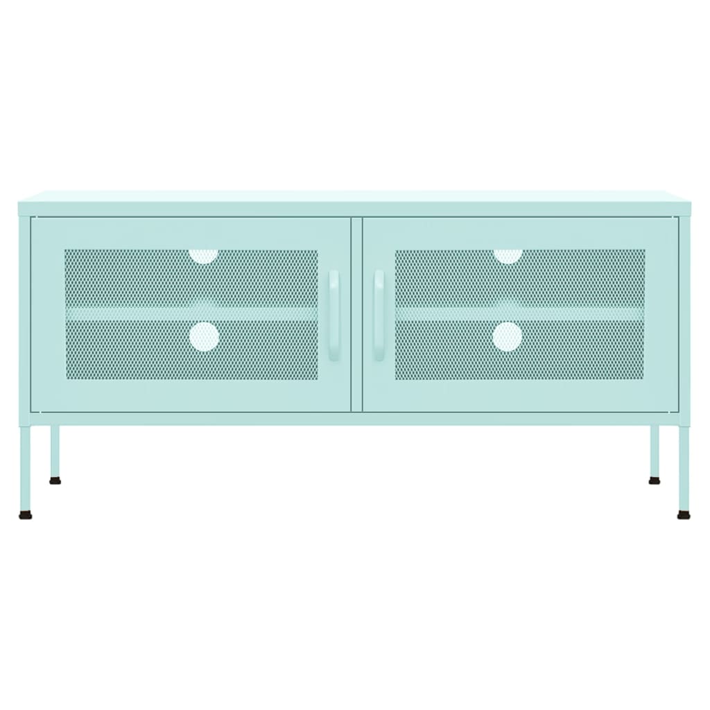 vidaXL Meuble TV Vert Menthe 105x35x50 cm Acier