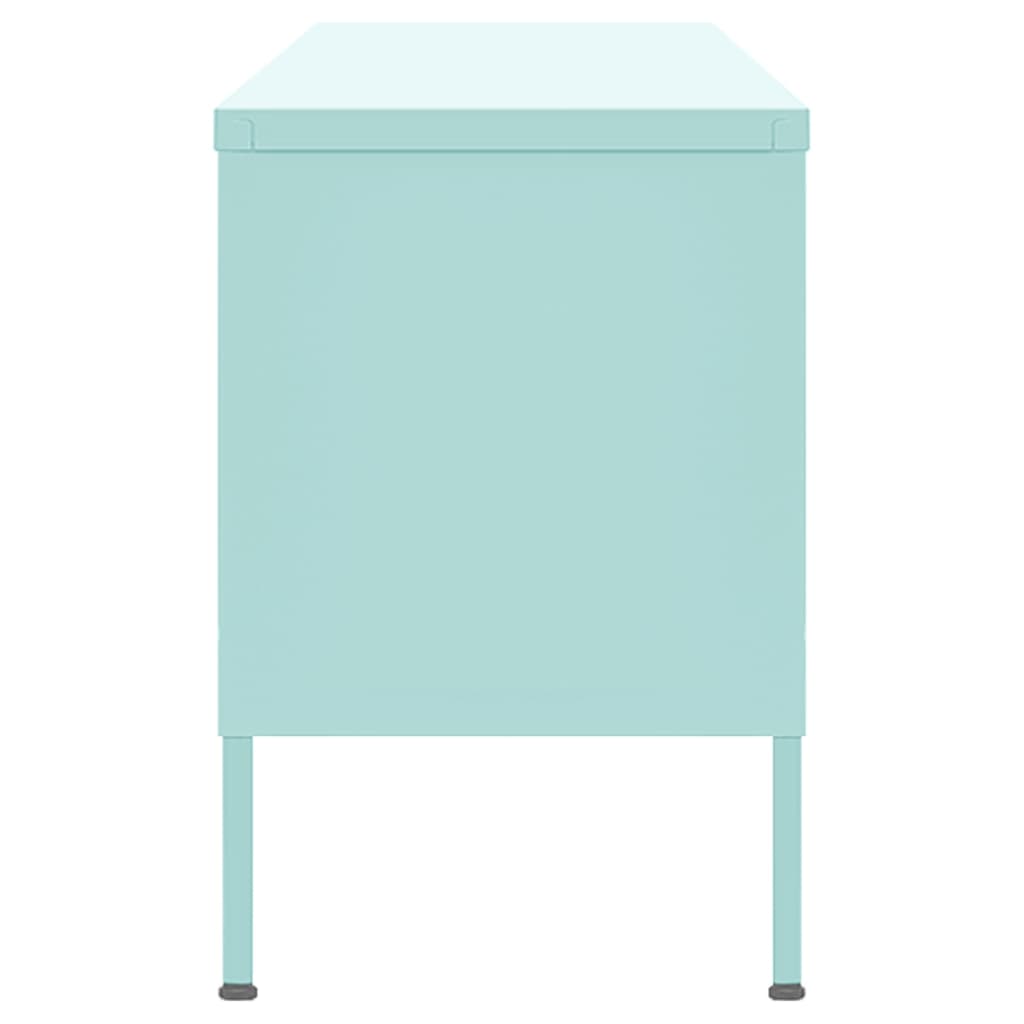 vidaXL Meuble TV Vert Menthe 105x35x50 cm Acier