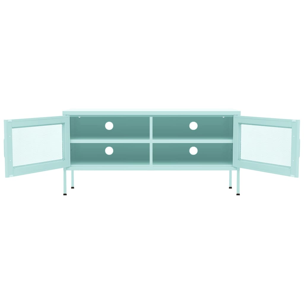 vidaXL Meuble TV Vert Menthe 105x35x50 cm Acier