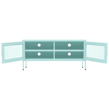 vidaXL Meuble TV Vert Menthe 105x35x50 cm Acier