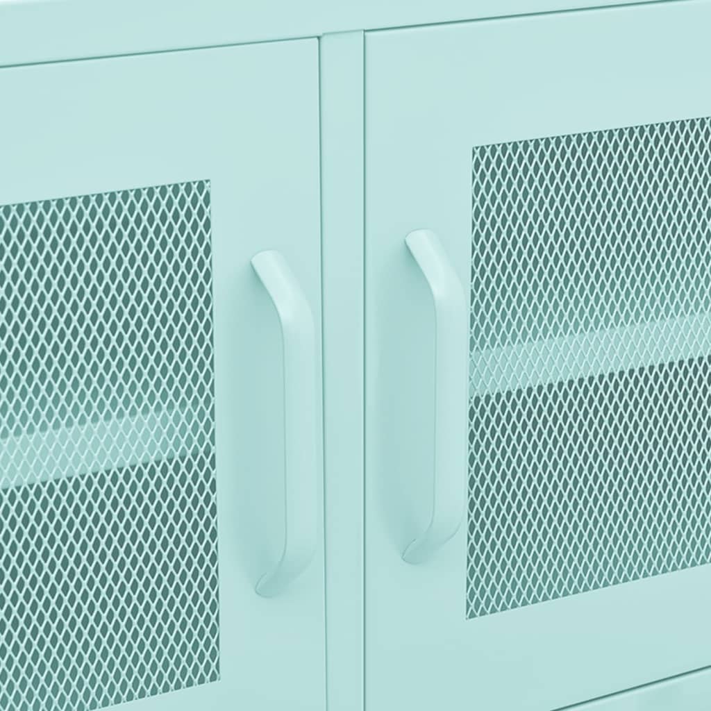 vidaXL Meuble TV Vert Menthe 105x35x50 cm Acier