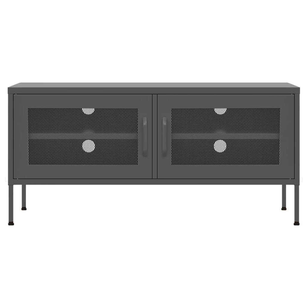 vidaXL TV-Schrank Anthrazit 105x35x50 cm Stahl