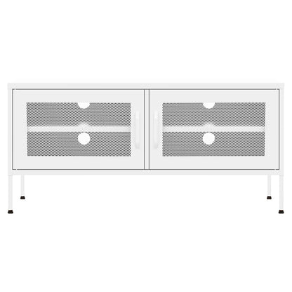 vidaXL TV-Schrank Weiß 105x35x50 cm Stahl