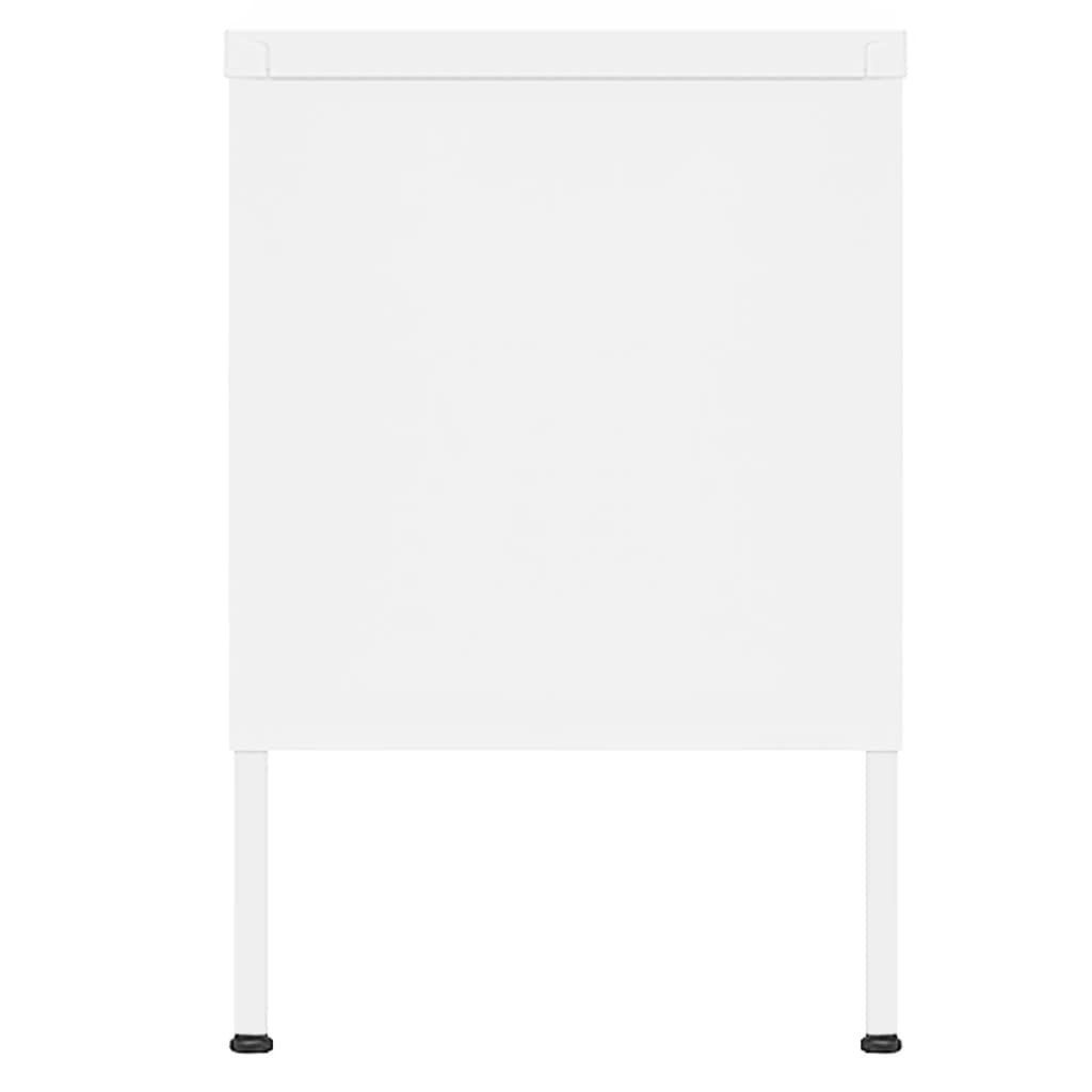 vidaXL TV-Schrank Weiß 105x35x50 cm Stahl